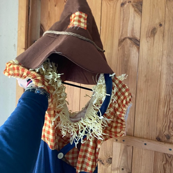 Orange Checkered Scarecrow Costume Dress size 12-14 - Picture 7 of 12